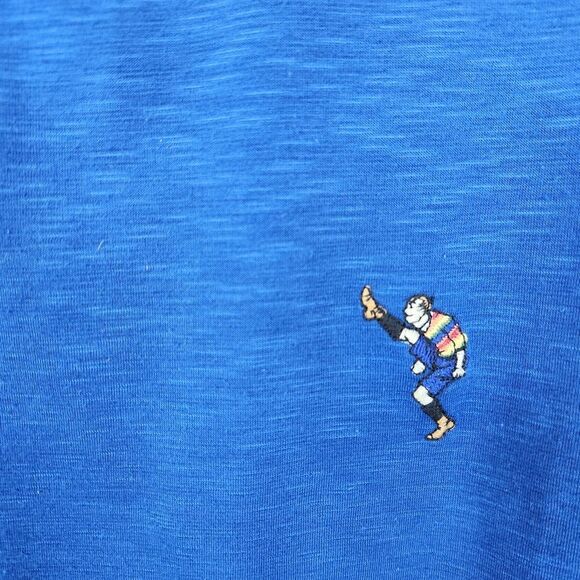 Serge Blanco Heather Blue Short Sleeve Rugby Tee Medium - Picture 3 of 7